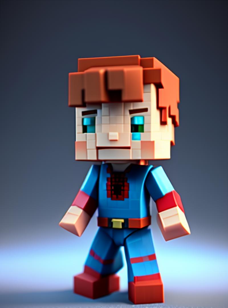 00776-2683226692-3d render of blocky Minecraft styled funko pop baby spiderman boy ginger hair, Short, 3D Render, High Quality, 4k, subsurface sc.png